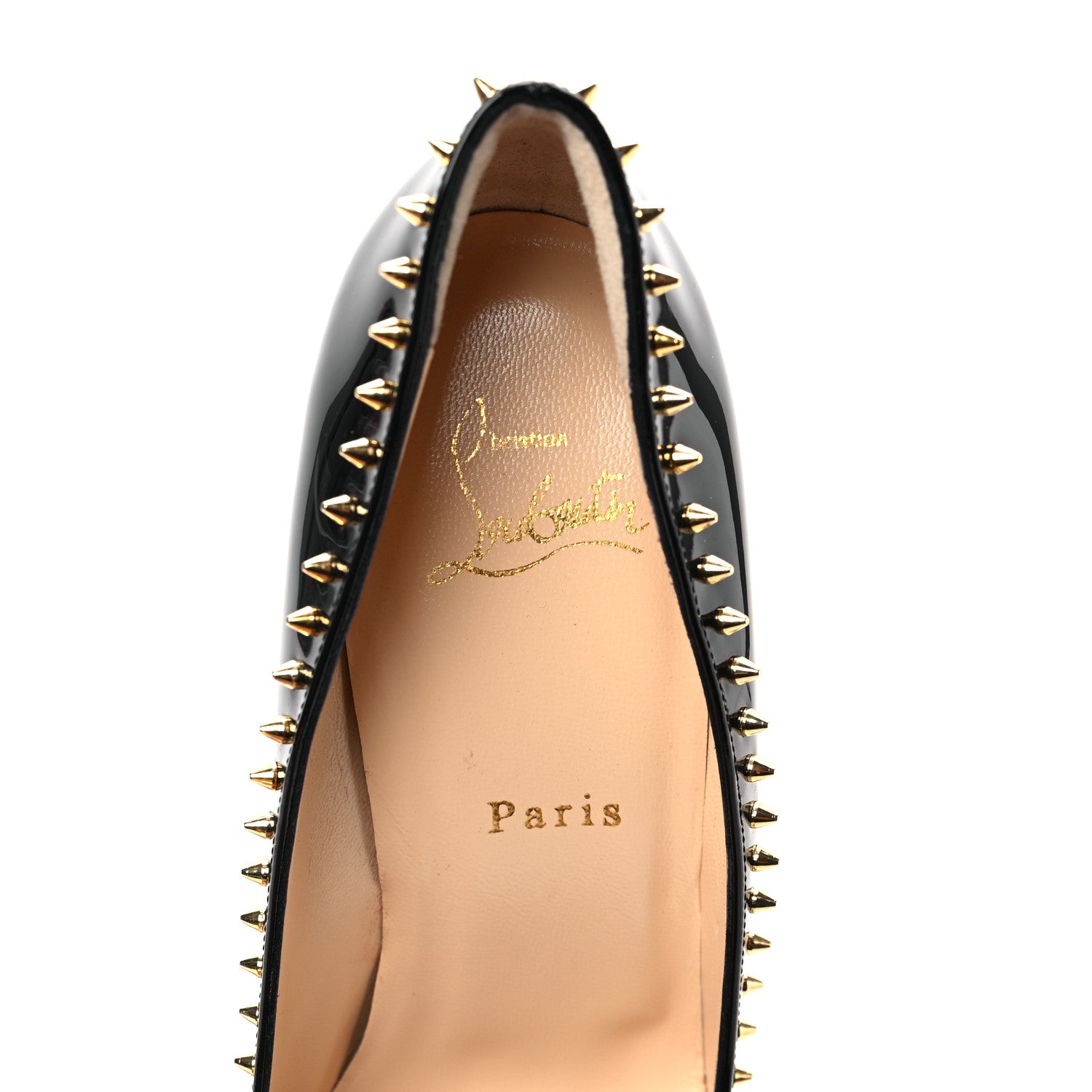 Christian Louboutin Patent Anjalina 100 Pumps 39 Black 7 of 9