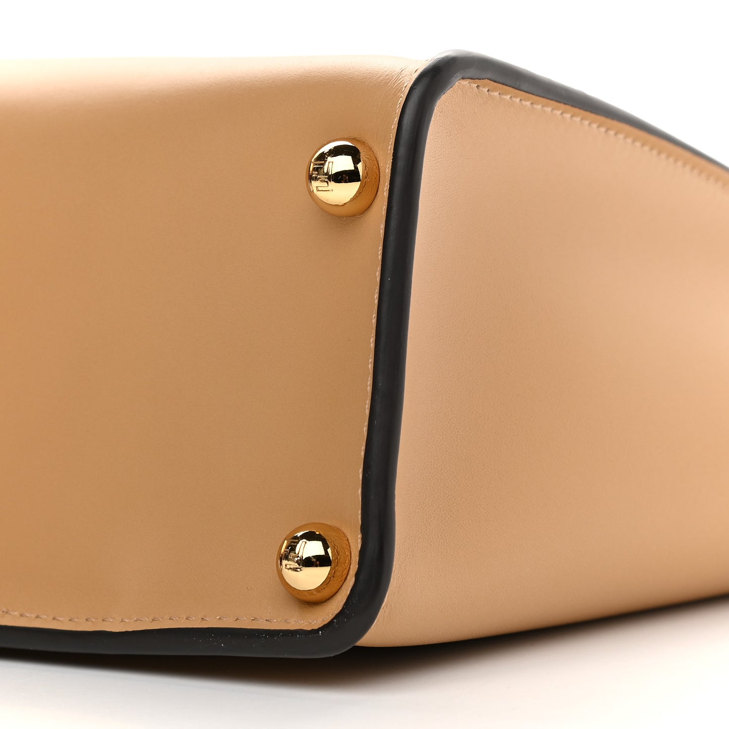 Vitello King Small Fendi Way Tote Miele Scuro