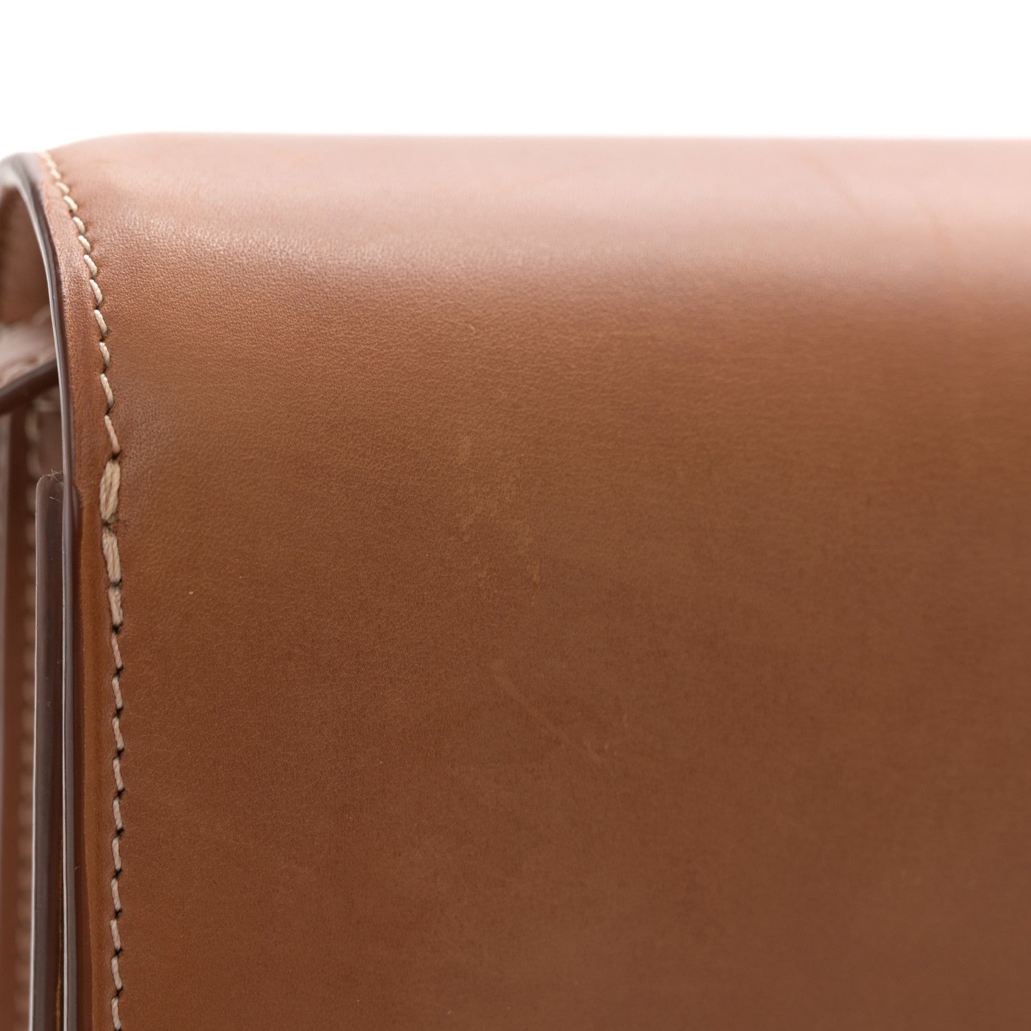 Celine Natural Calfskin Medium Classic Box Flap Bag Tan 13 of 14