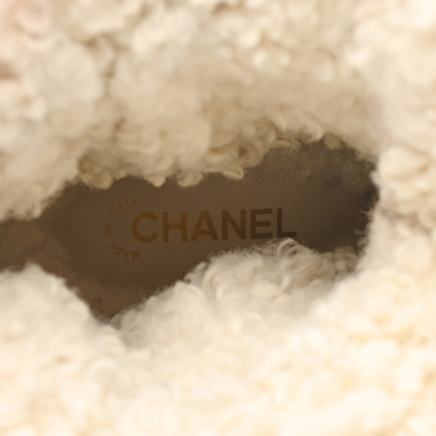Chanel Calfskin Shearling CC Lace Up Boots 38 Black 6 of 11