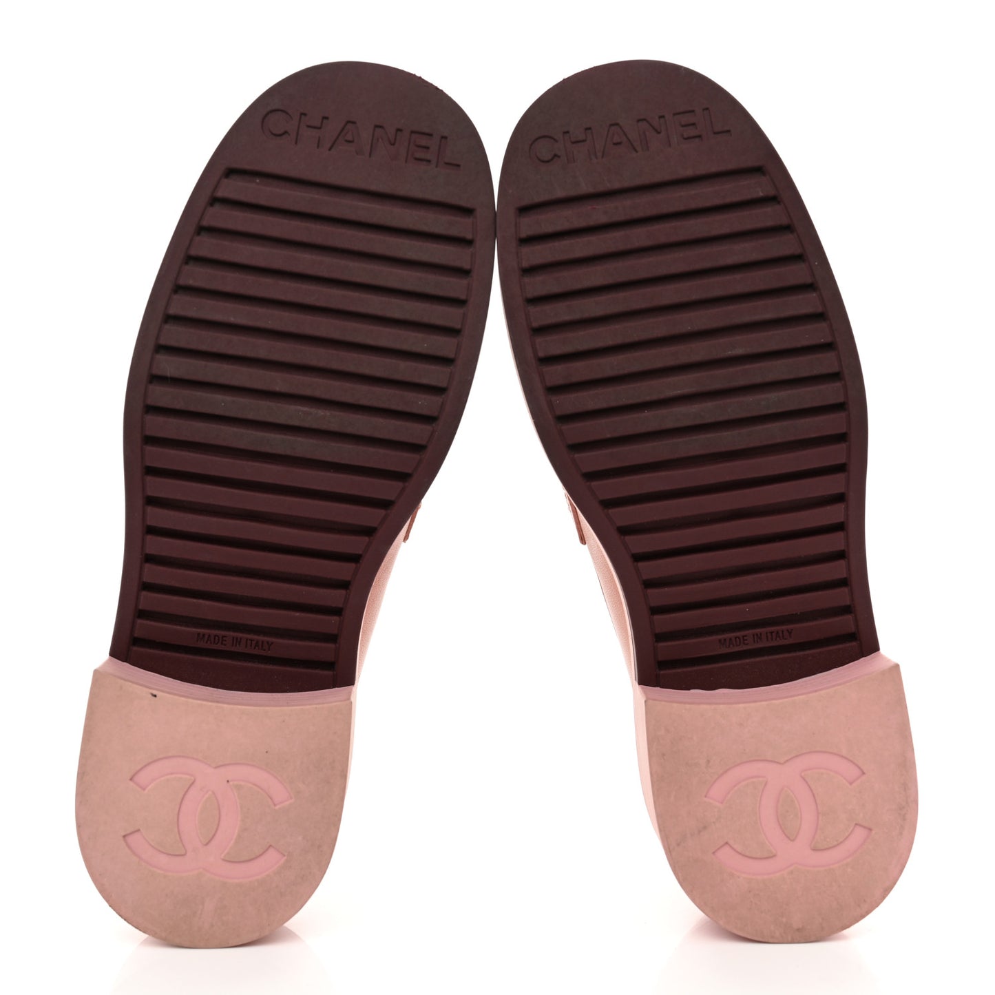 Lambskin Quilted CC Turnlock Loafers 36 Dark Pink