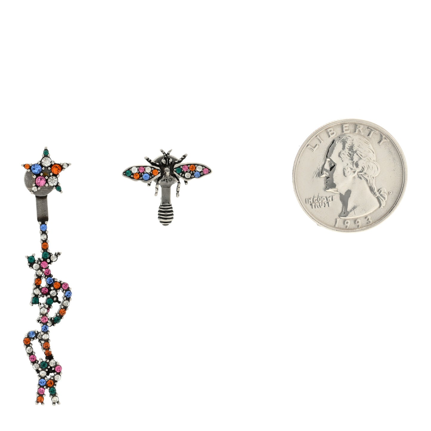 Palladium Crystal J'adior Earrings Multicolor