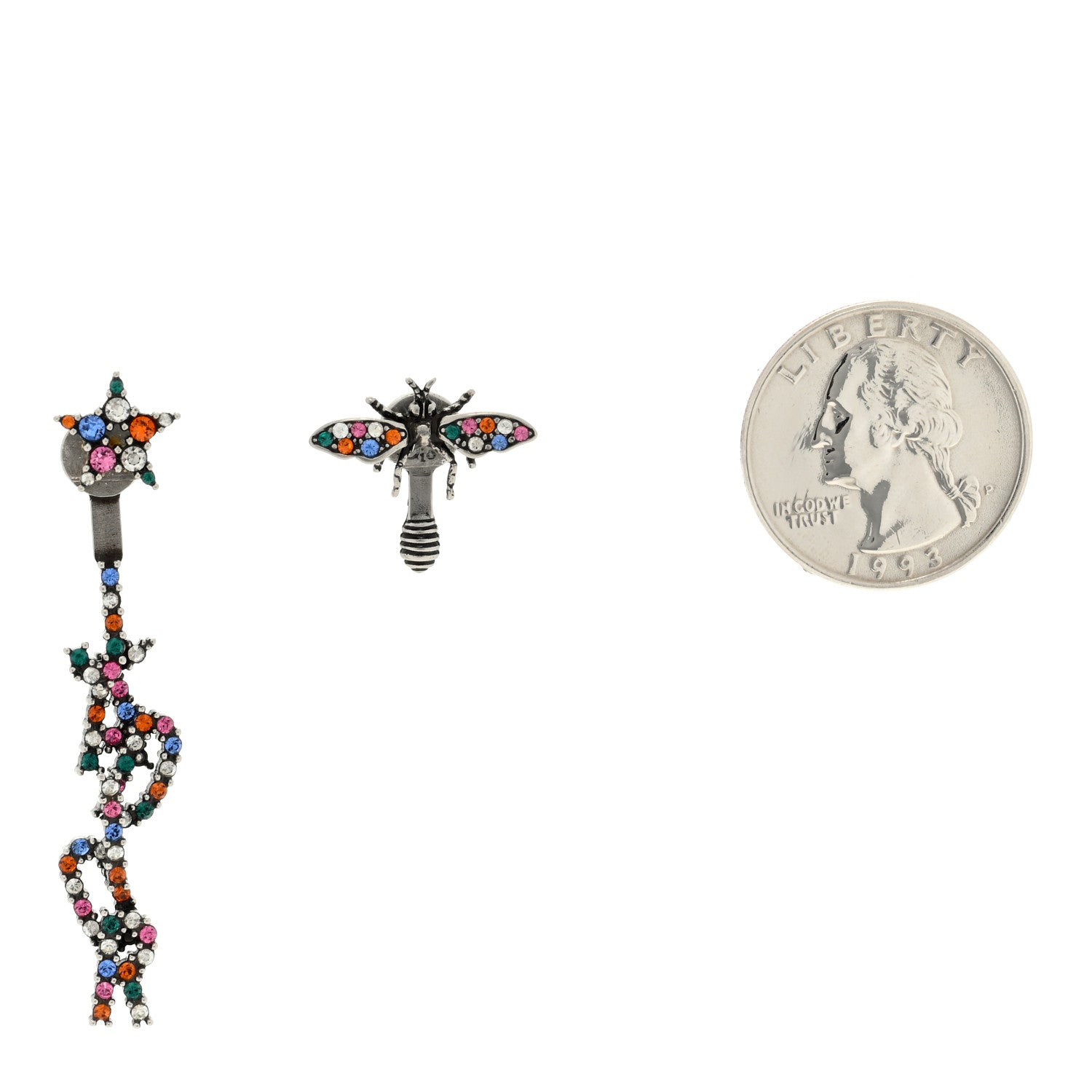 Christian Dior Palladium Crystal J'adior Earrings Multicolor 2 of 4