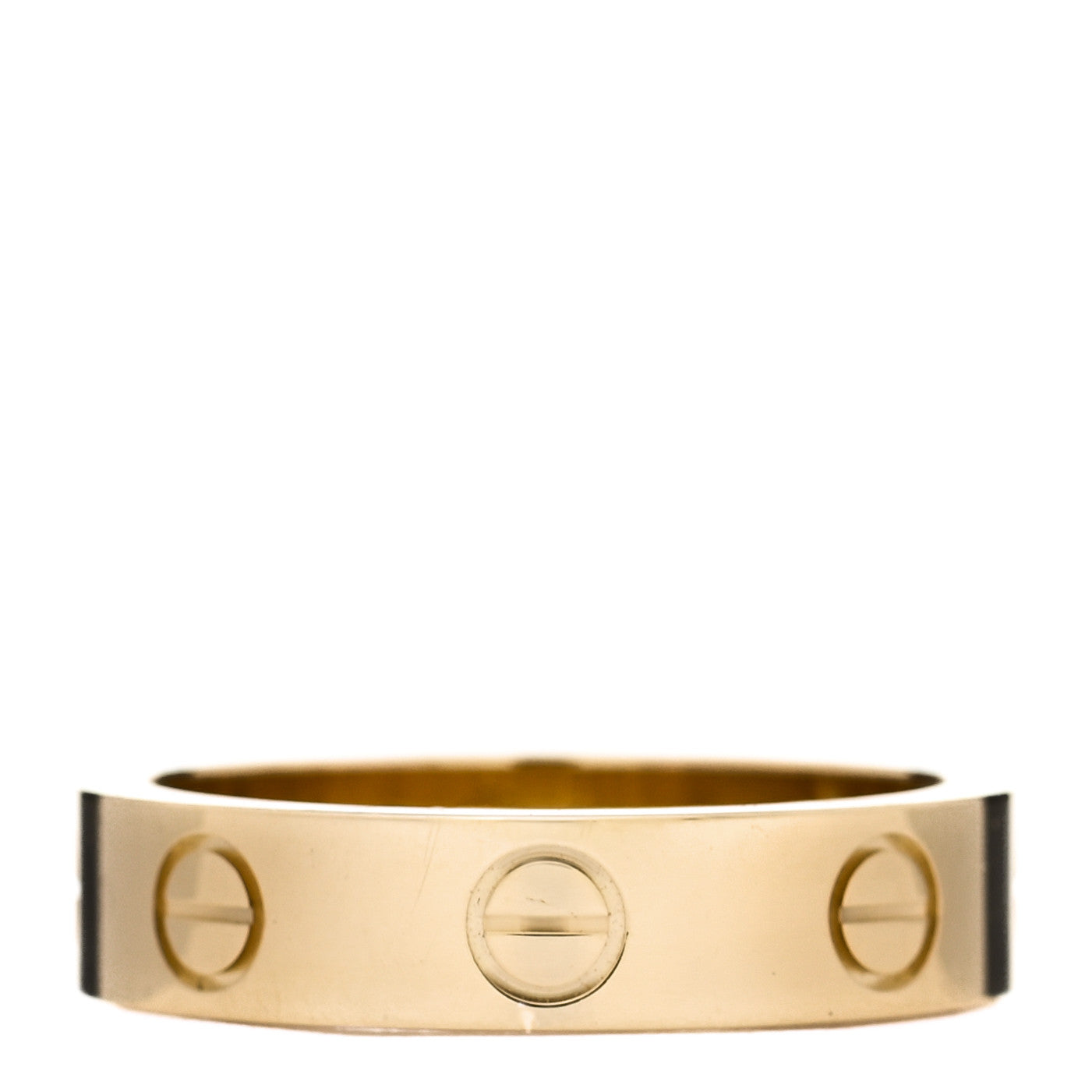 Cartier 18K Yellow Gold Diamond 4mm LOVE Wedding Band Ring 47 4 3 of 5