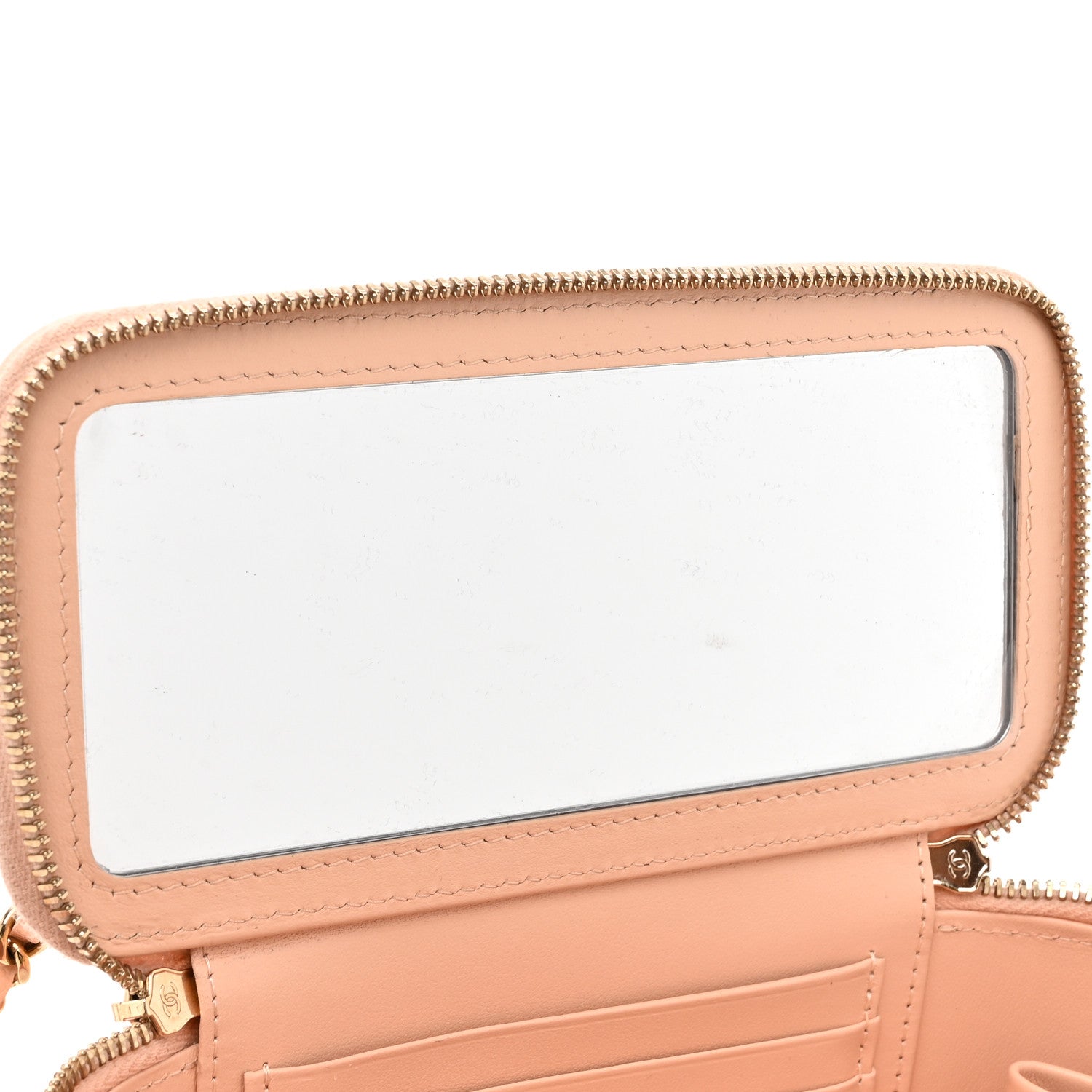 Chanel Caviar Quilted Small Vanity Case With Chain Light Beige 8 of 13
