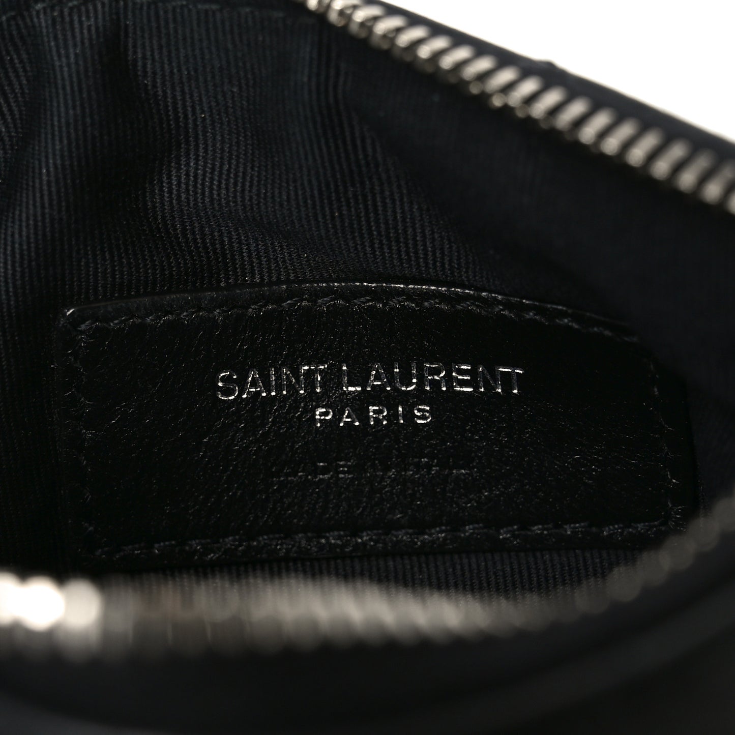 Calfskin Matelasse Monogram Key Pouch Black