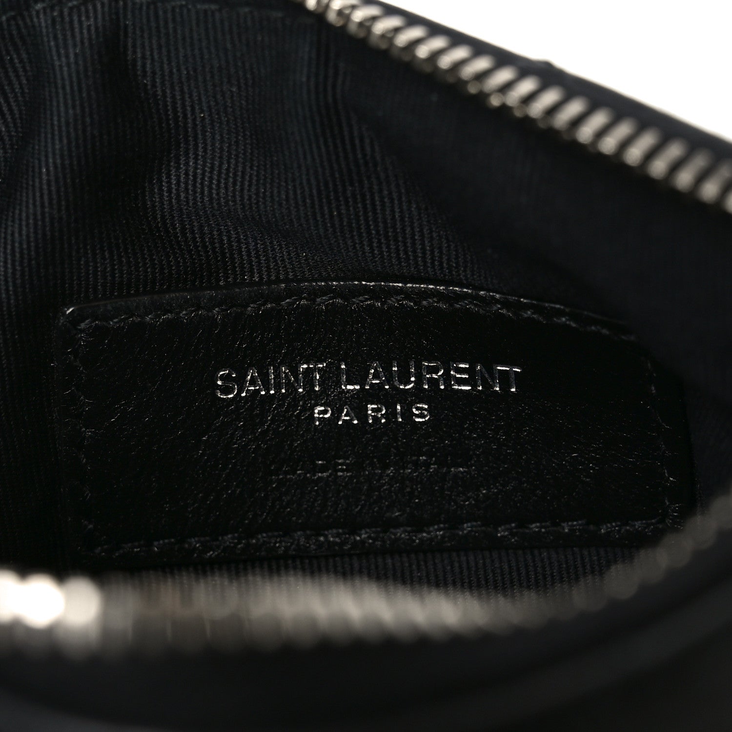 Saint Laurent Calfskin Matelasse Monogram Key Pouch Black 6 of 7