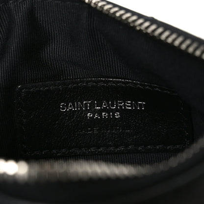 Saint Laurent Calfskin Matelasse Monogram Key Pouch Black 6 of 7