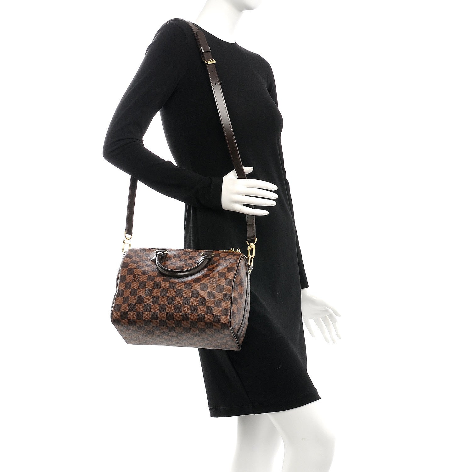 Louis Vuitton Damier Ebene Speedy Bandouliere 25 2 of 10