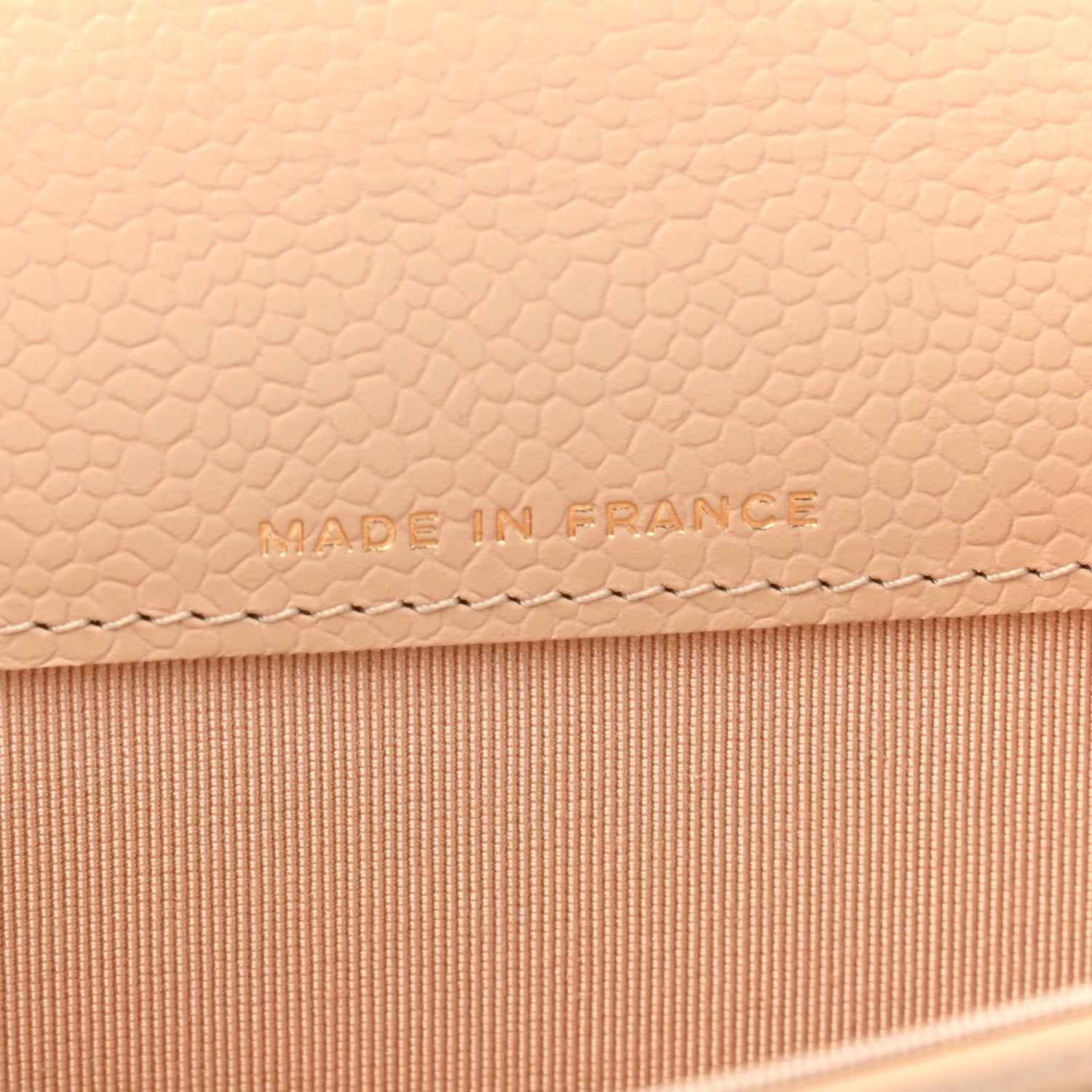 Chanel Caviar Quilted Flap Card Holder Wallet Beige 7 of 8