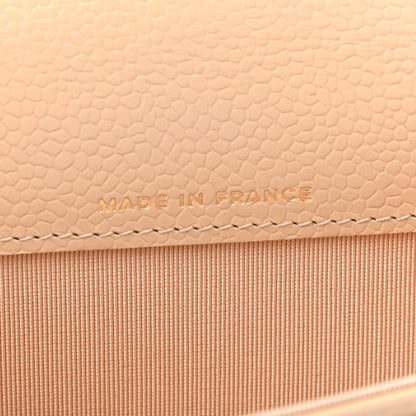 Chanel Caviar Quilted Flap Card Holder Wallet Beige 7 of 8