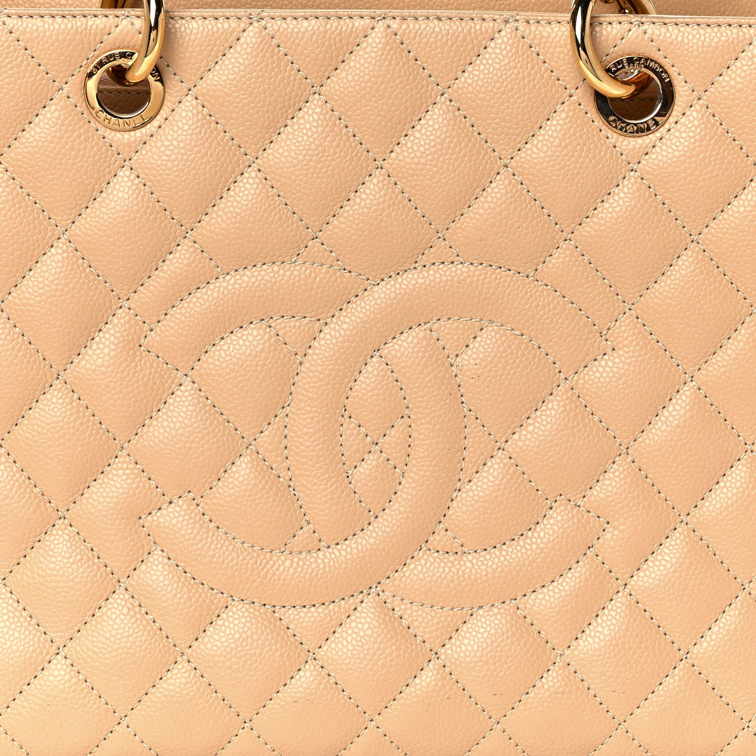Chanel Caviar Quilted Grand Shopping Tote GST Beige 8 of 11