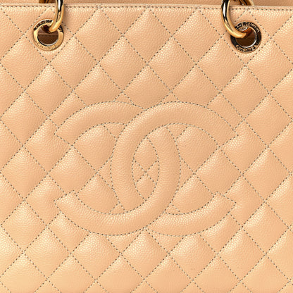 Chanel Caviar Quilted Grand Shopping Tote GST Beige 8 of 11