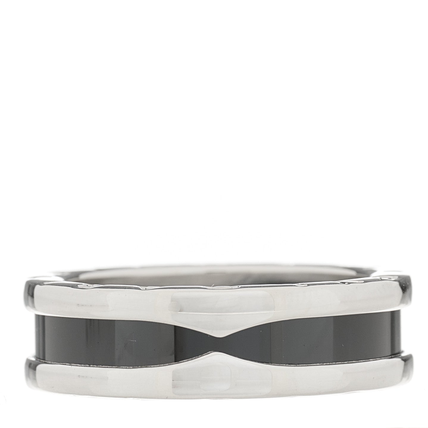 Bulgari Sterling Silver Ceramic Save The Children One-Band Ring 58 8.25 1 of 7