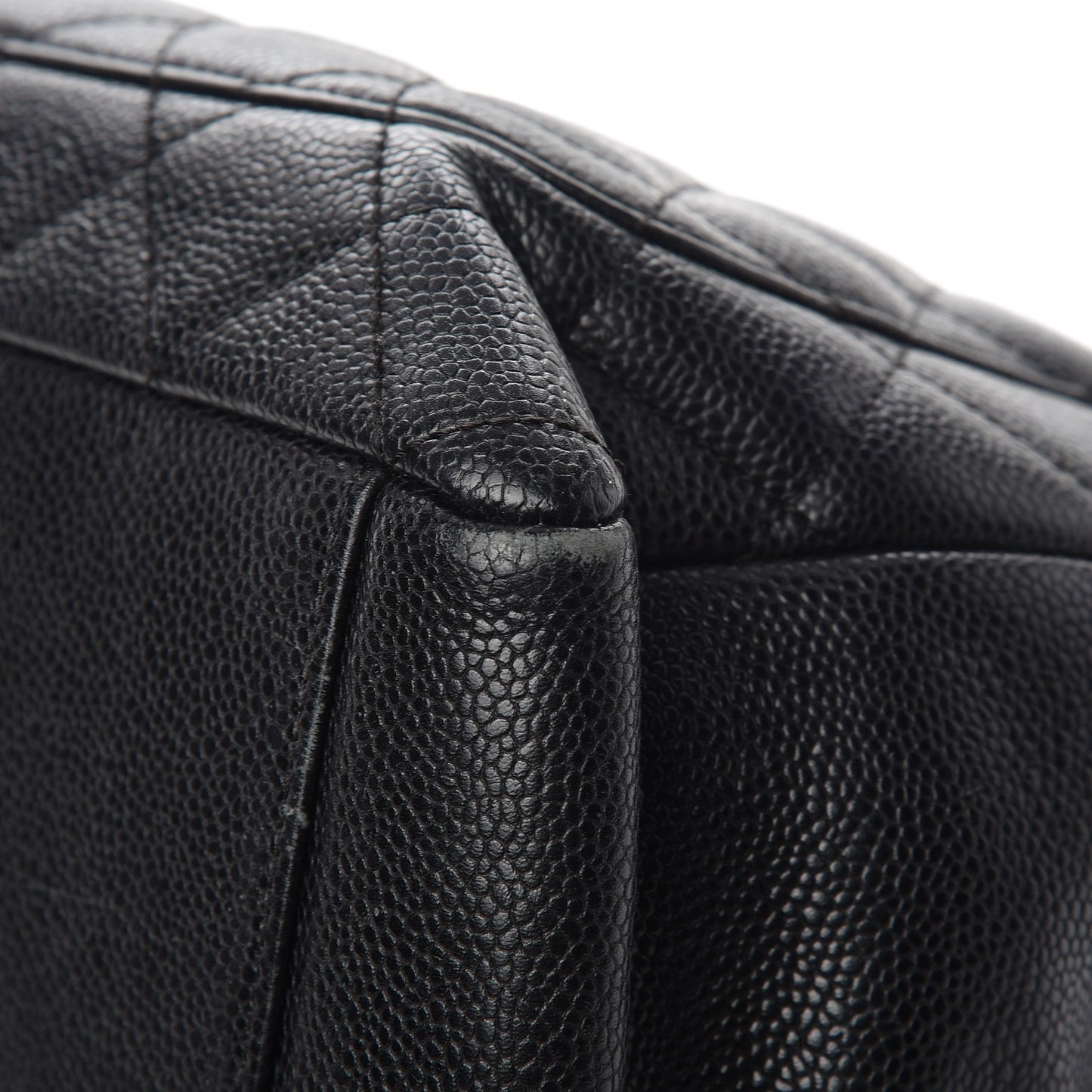 Caviar Quilted Grand Shopping Tote GST Black