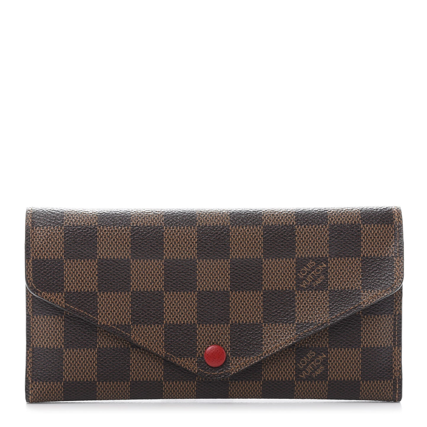 Damier Ebene Josephine Wallet Red