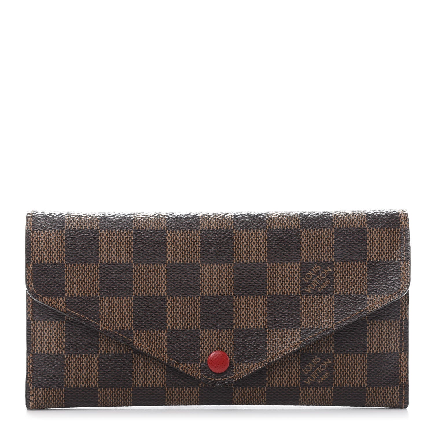 Louis Vuitton Damier Ebene Josephine Wallet Red 1 of 14