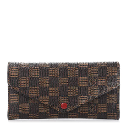Louis Vuitton Damier Ebene Josephine Wallet Red 1 of 14