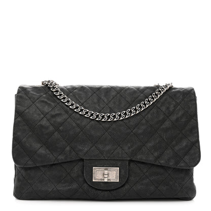 Chanel Washed Caviar Quilted 2.55 Reissue 227 Bijoux Chain Flap Black 1 of 11