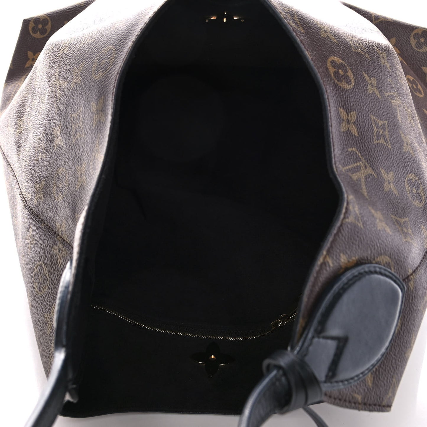 Monogram Flower Hobo Black