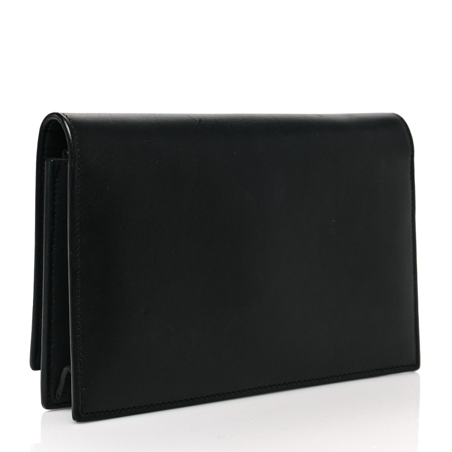Smooth Calfskin Classic Monogram Kate Tassel Chain Wallet Black