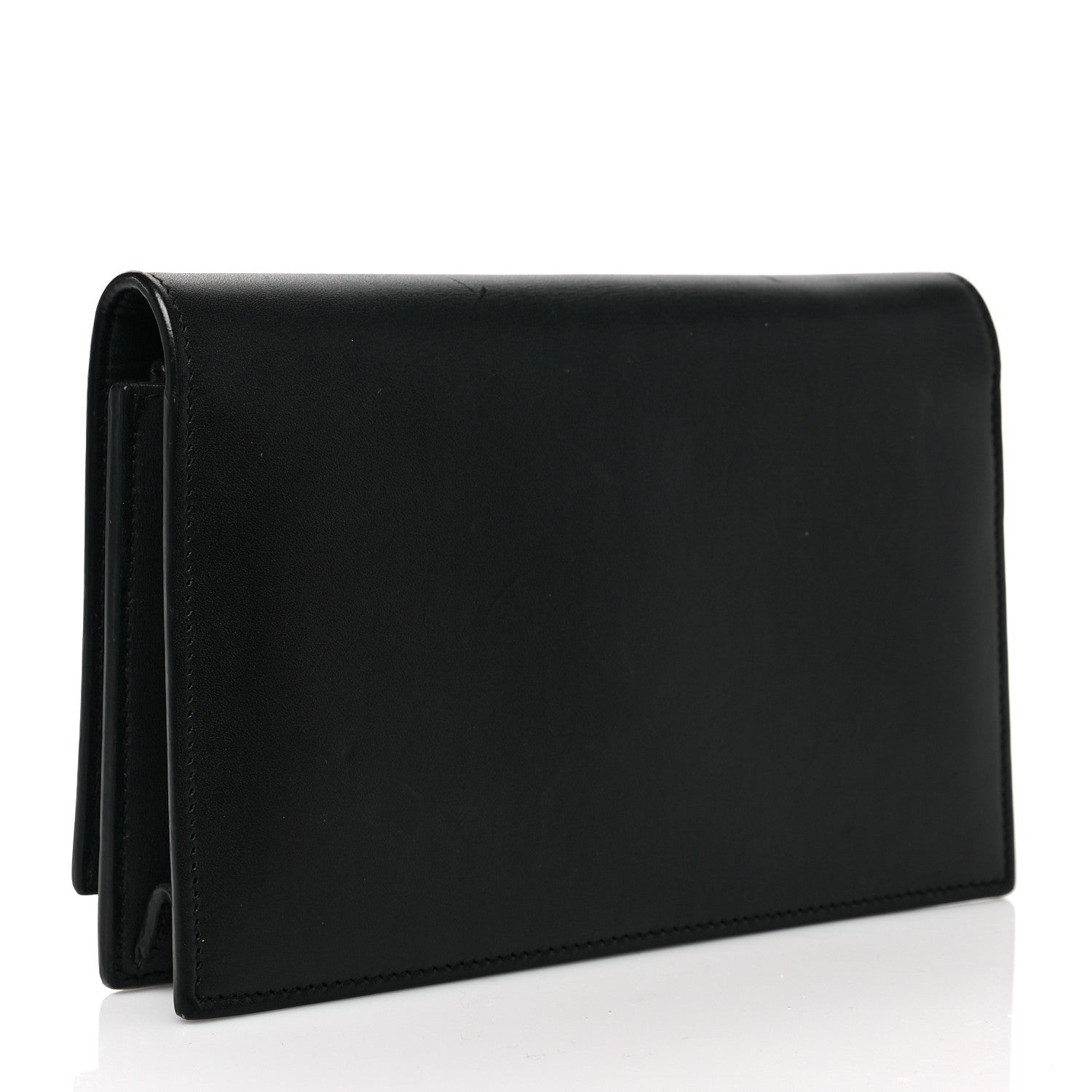Saint Laurent Smooth Calfskin Classic Monogram Kate Tassel Chain Wallet Black 2 of 9