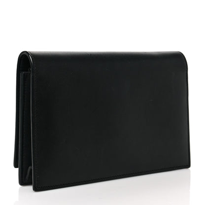 Saint Laurent Smooth Calfskin Classic Monogram Kate Tassel Chain Wallet Black 2 of 9