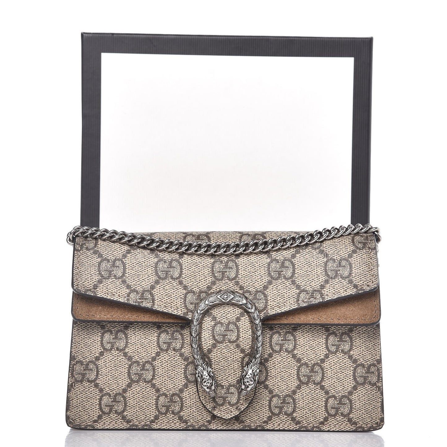 GG Supreme Monogram Super Mini Dionysus Shoulder Bag Taupe
