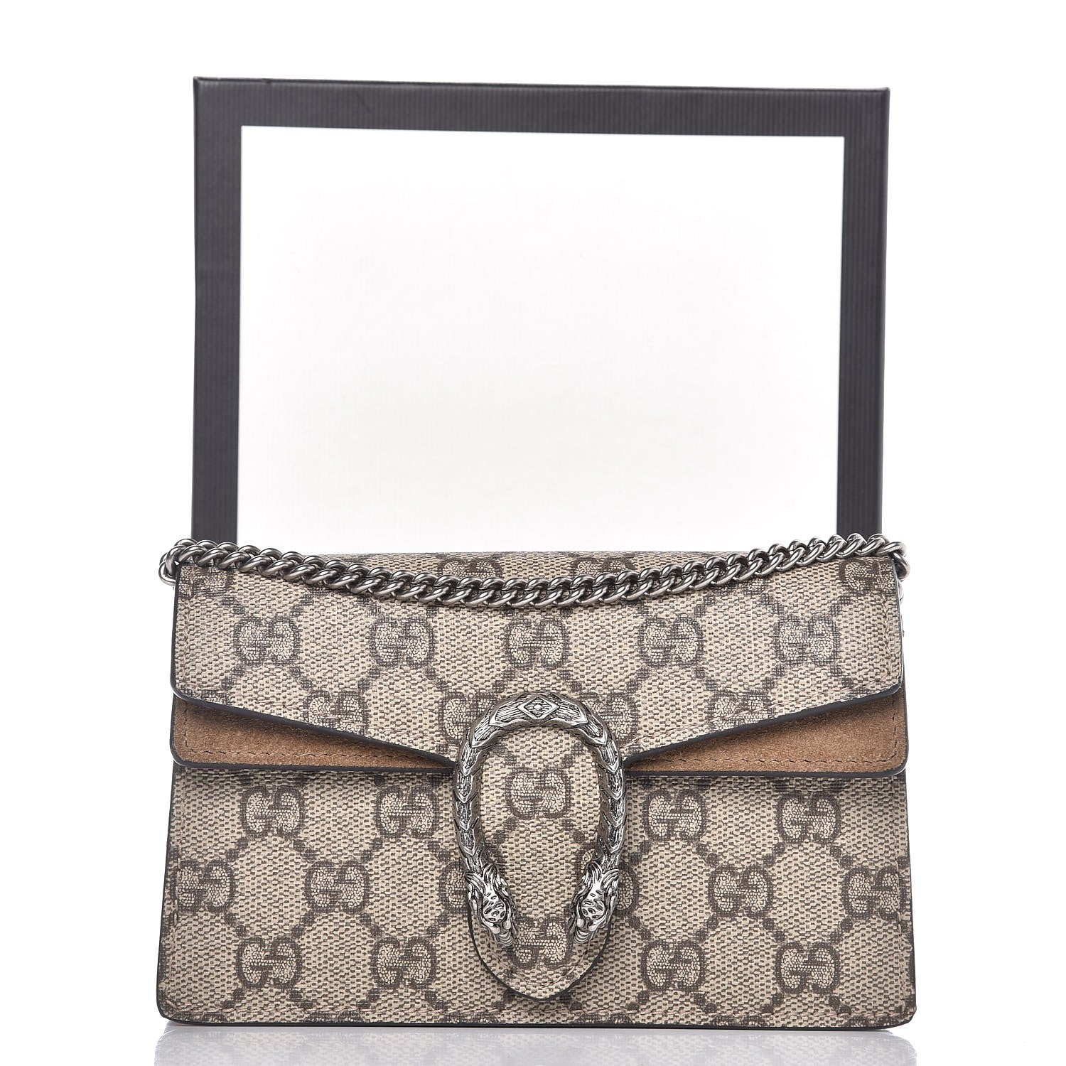 Gucci GG Supreme Monogram Super Mini Dionysus Shoulder Bag Taupe 8 of 8