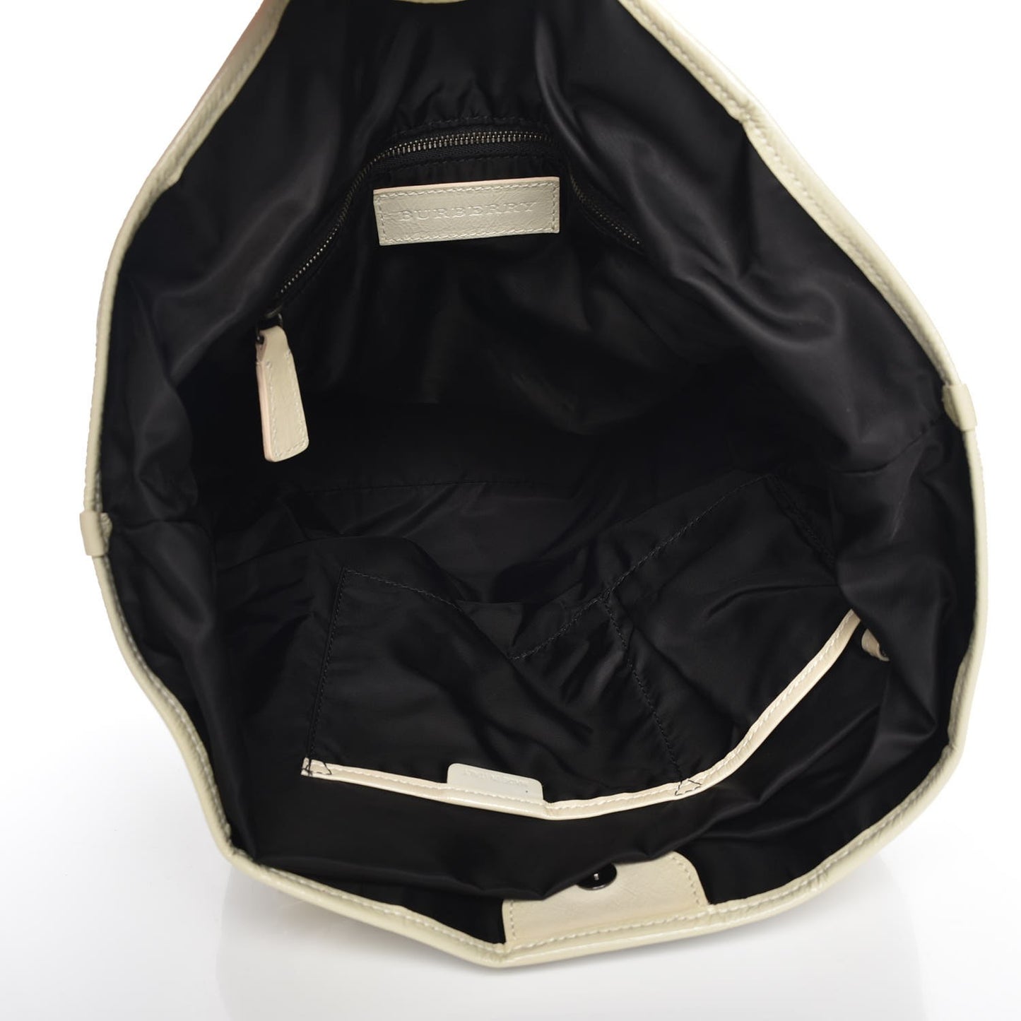 Nylon Beat Check Medium Victoria Tote White