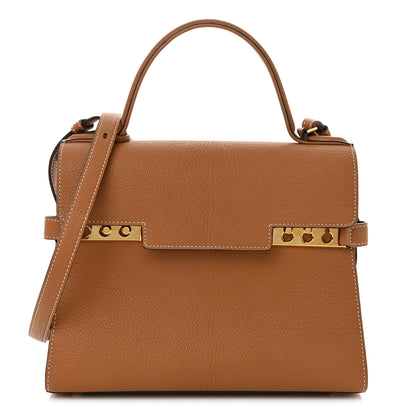 Delvaux Crispy Calfskin MM Tempete Satchel Vegetal 1 of 12