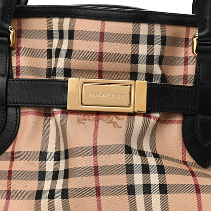 Burberry Haymarket Check Medium Golderton Tote Black 10 of 12