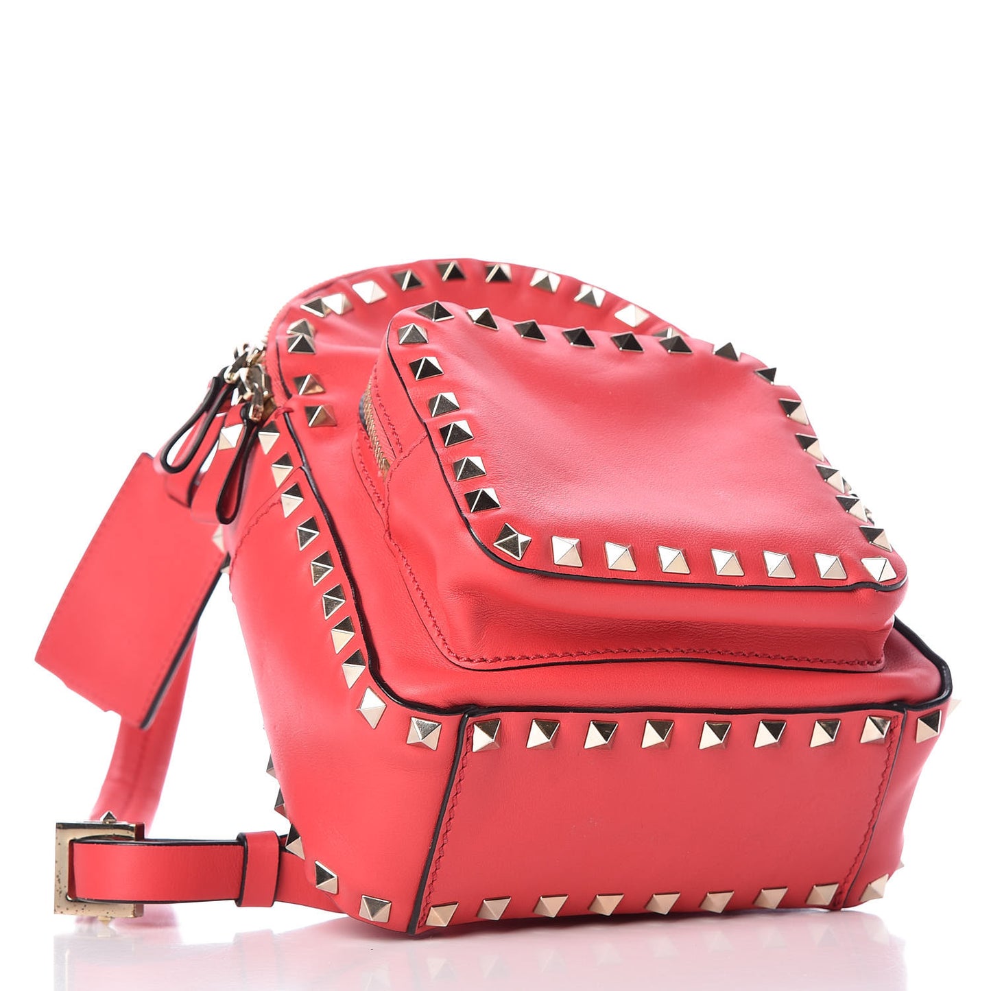 Calfskin Mini Rockstud Backpack Deep Fuxia