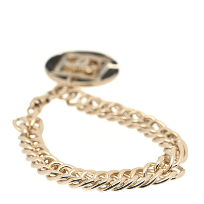 Chanel Crystal CC Chain Charm Bracelet Gold 3 of 5