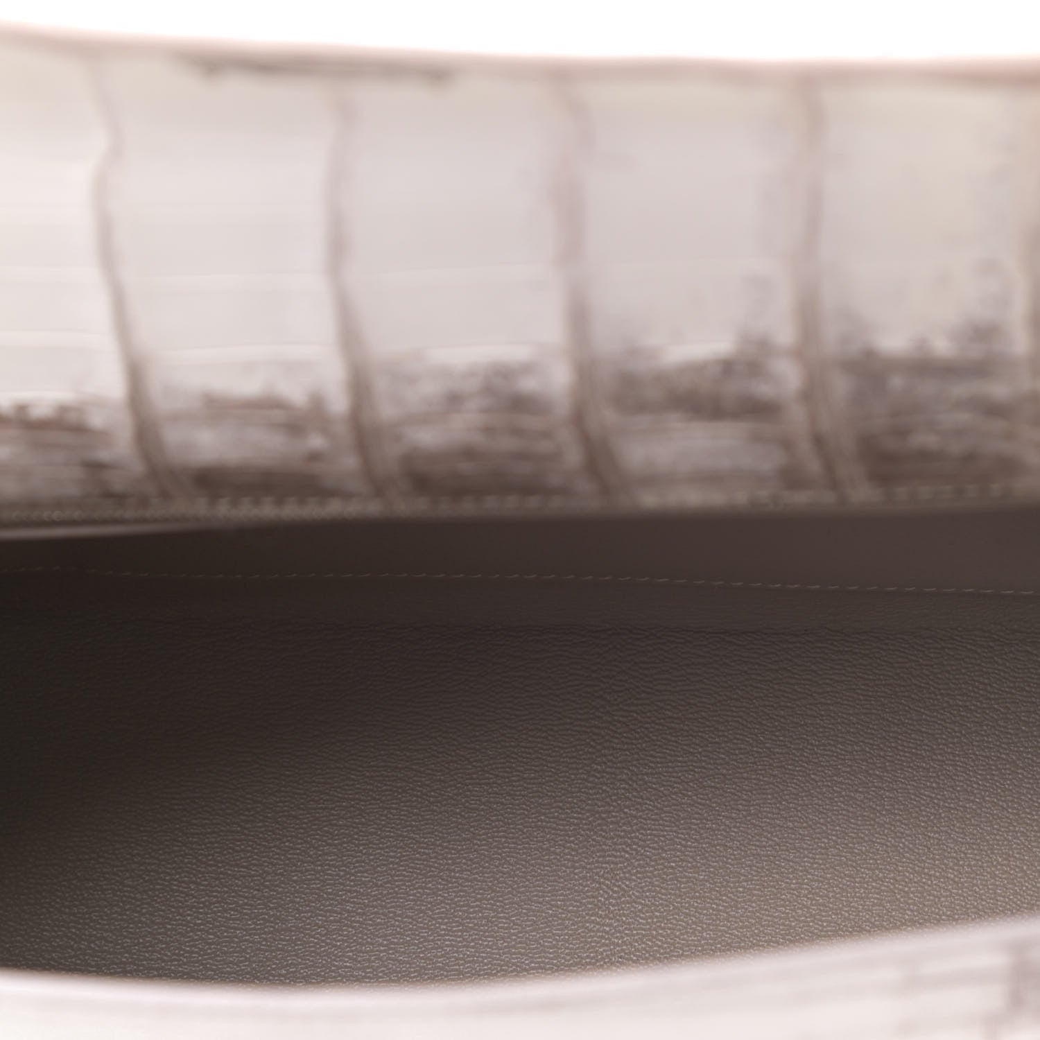 Hermes Matte Niloticus Crocodile Himalaya Kelly Retourne 28 White 6 of 23