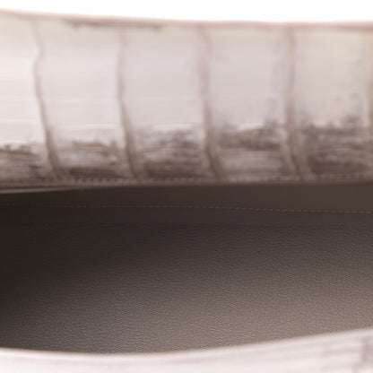 Hermes Matte Niloticus Crocodile Himalaya Kelly Retourne 28 White 6 of 23