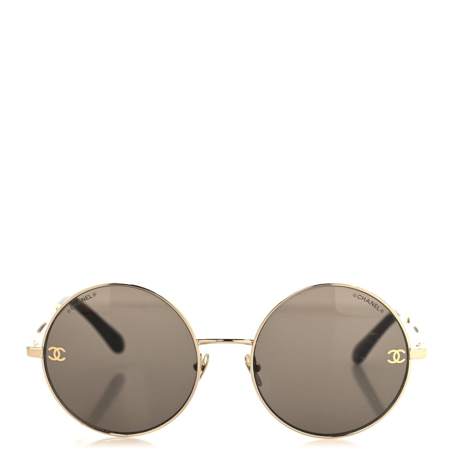 Metal Round Sunglasses 4268 Gold Tortoise