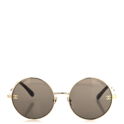 Chanel Metal Round Sunglasses 4268 Gold Tortoise 2 of 7