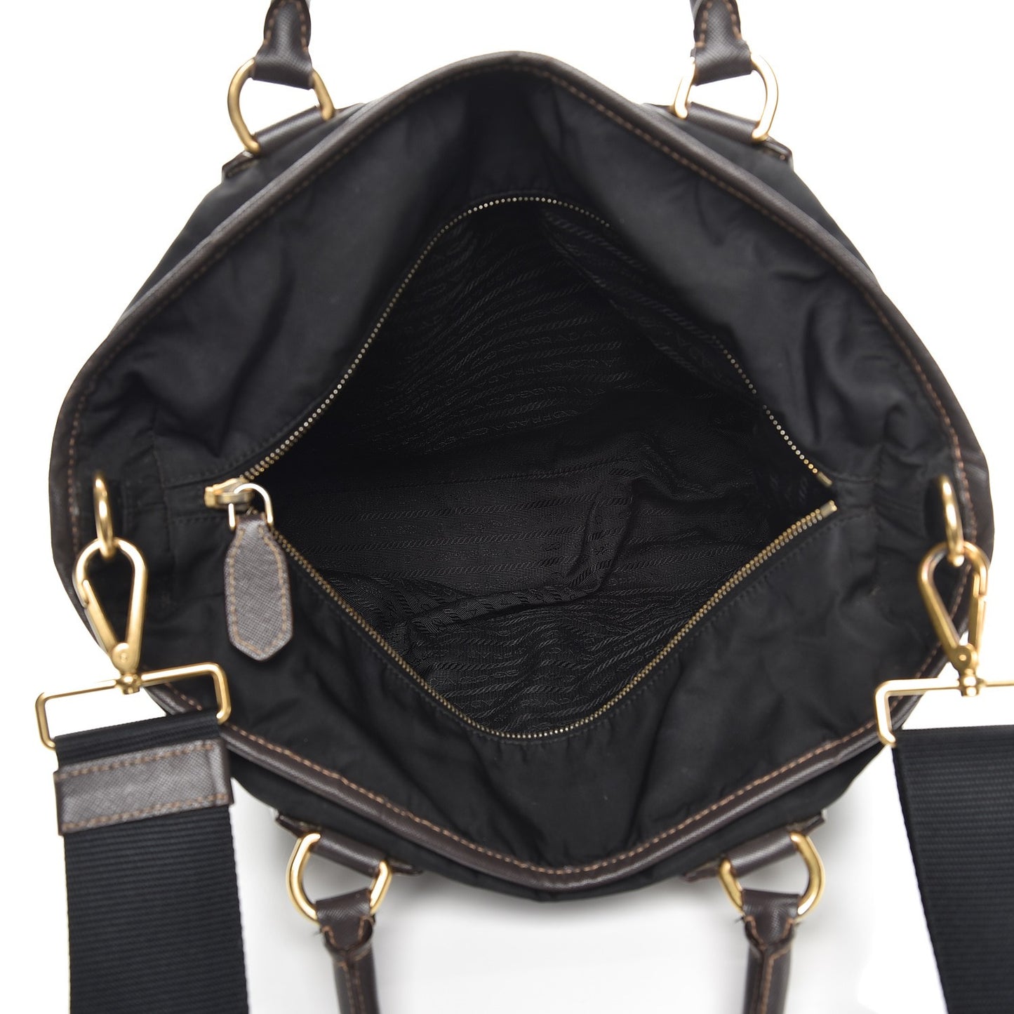 Saffiano Tessuto Nylon Tote Nero Black