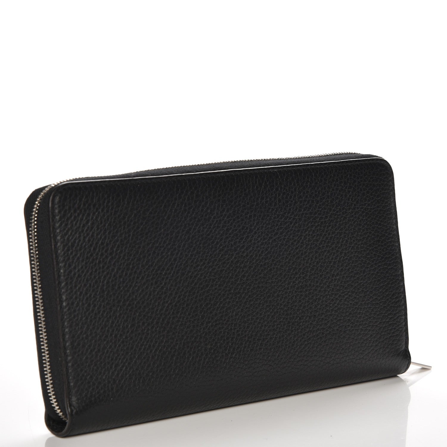 Celine Calfskin Large Zip Around Multifunction Wallet Black Citron 3 of 9