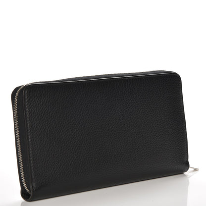 Celine Calfskin Large Zip Around Multifunction Wallet Black Citron 3 of 9