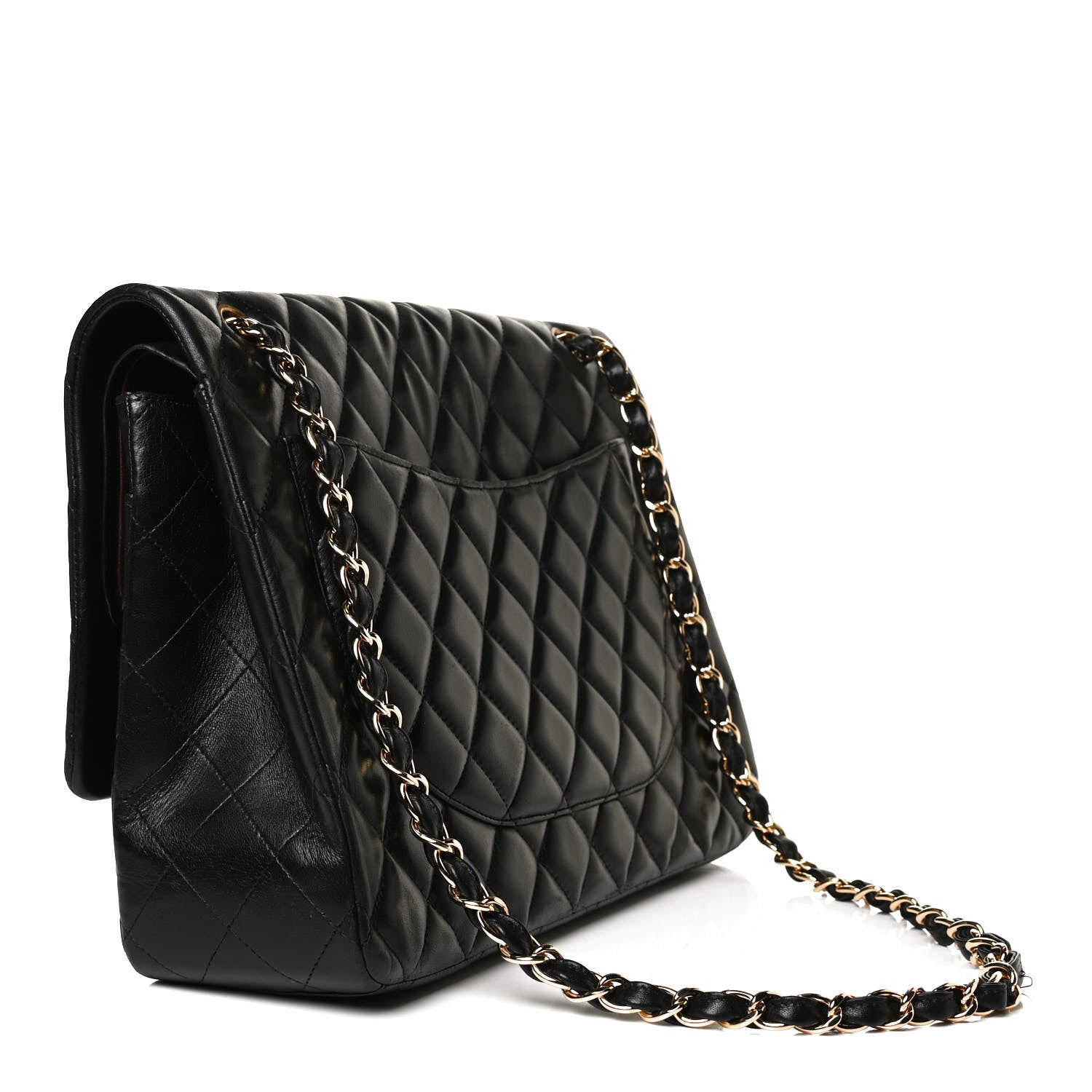 Chanel Lambskin Quilted Maxi Double Flap Black 3 of 13
