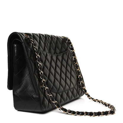 Chanel Lambskin Quilted Maxi Double Flap Black 3 of 13
