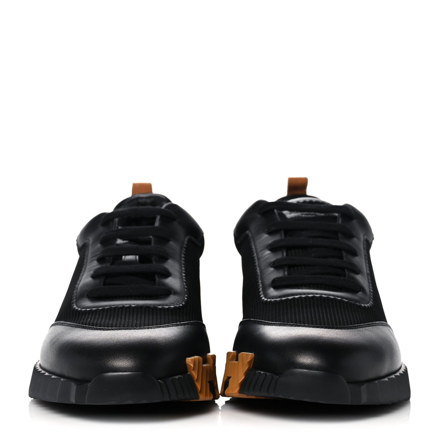 Technical Canvas Suede Goatskin Bouncing Sneakers 42 Black Miel