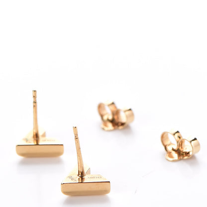 Louis Vuitton Brass Essential V Stud Earrings Gold 3 of 4