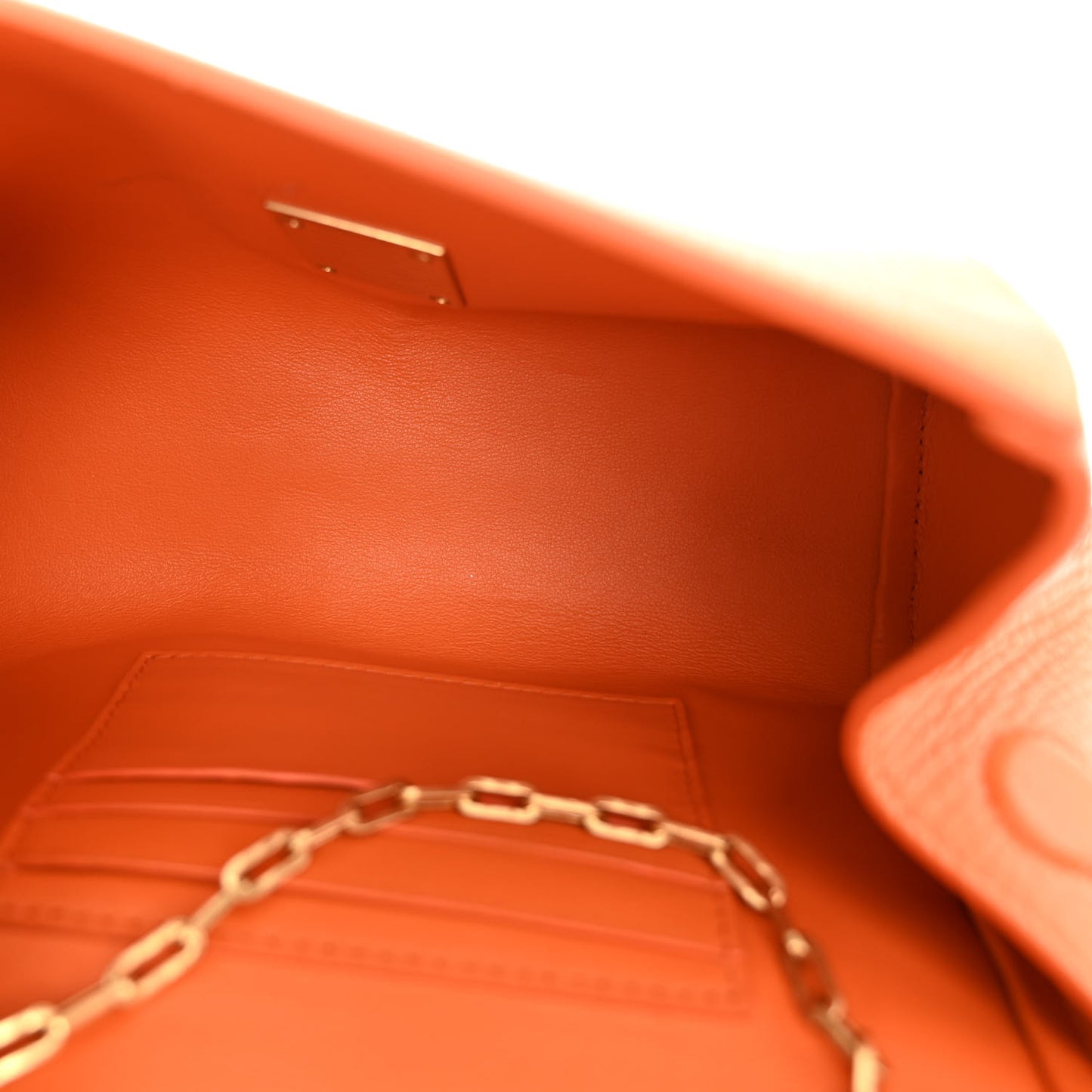 Textured Calfskin The Mini Angle Shoulder Bag Light Orange