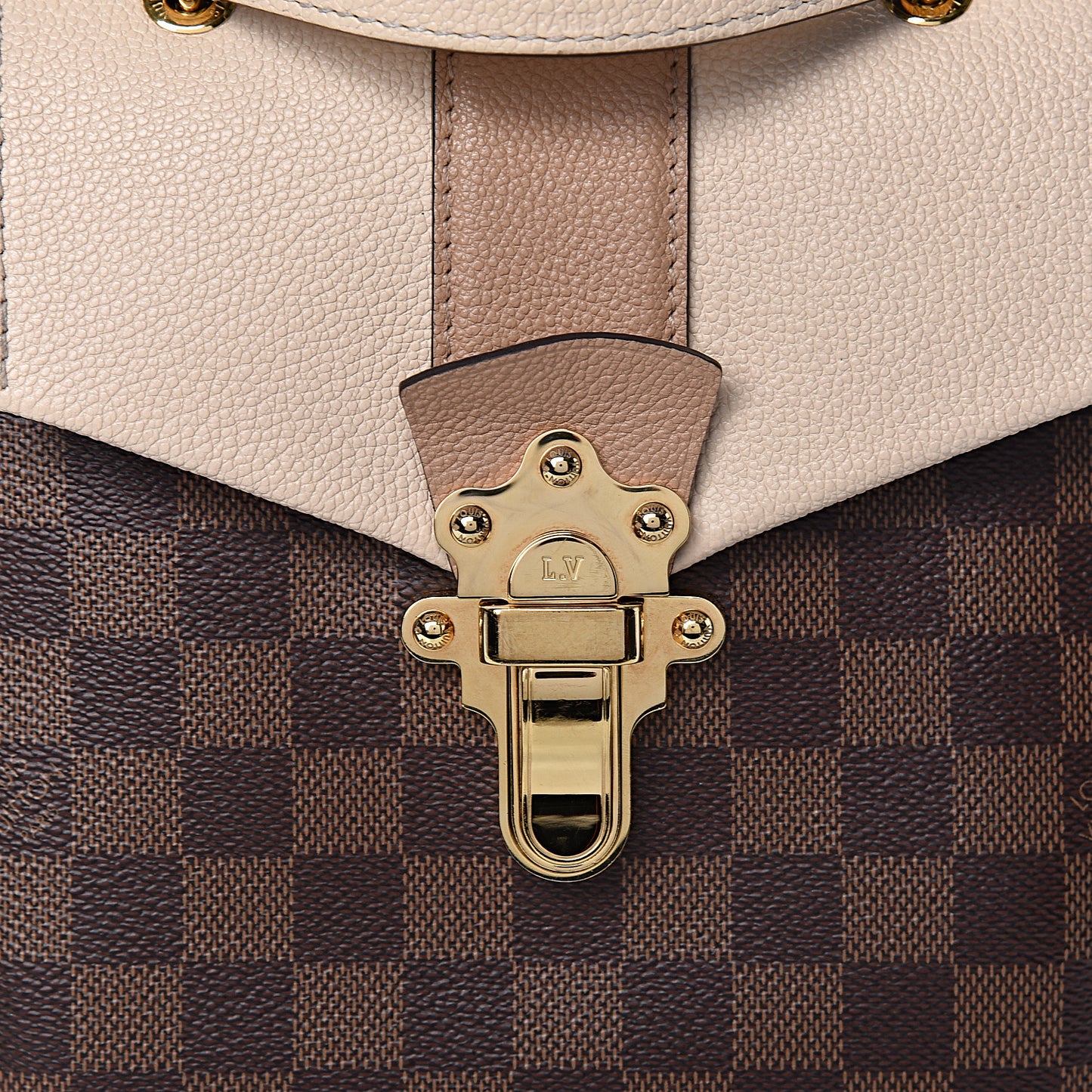 Damier Ebene Clapton Backpack Creme