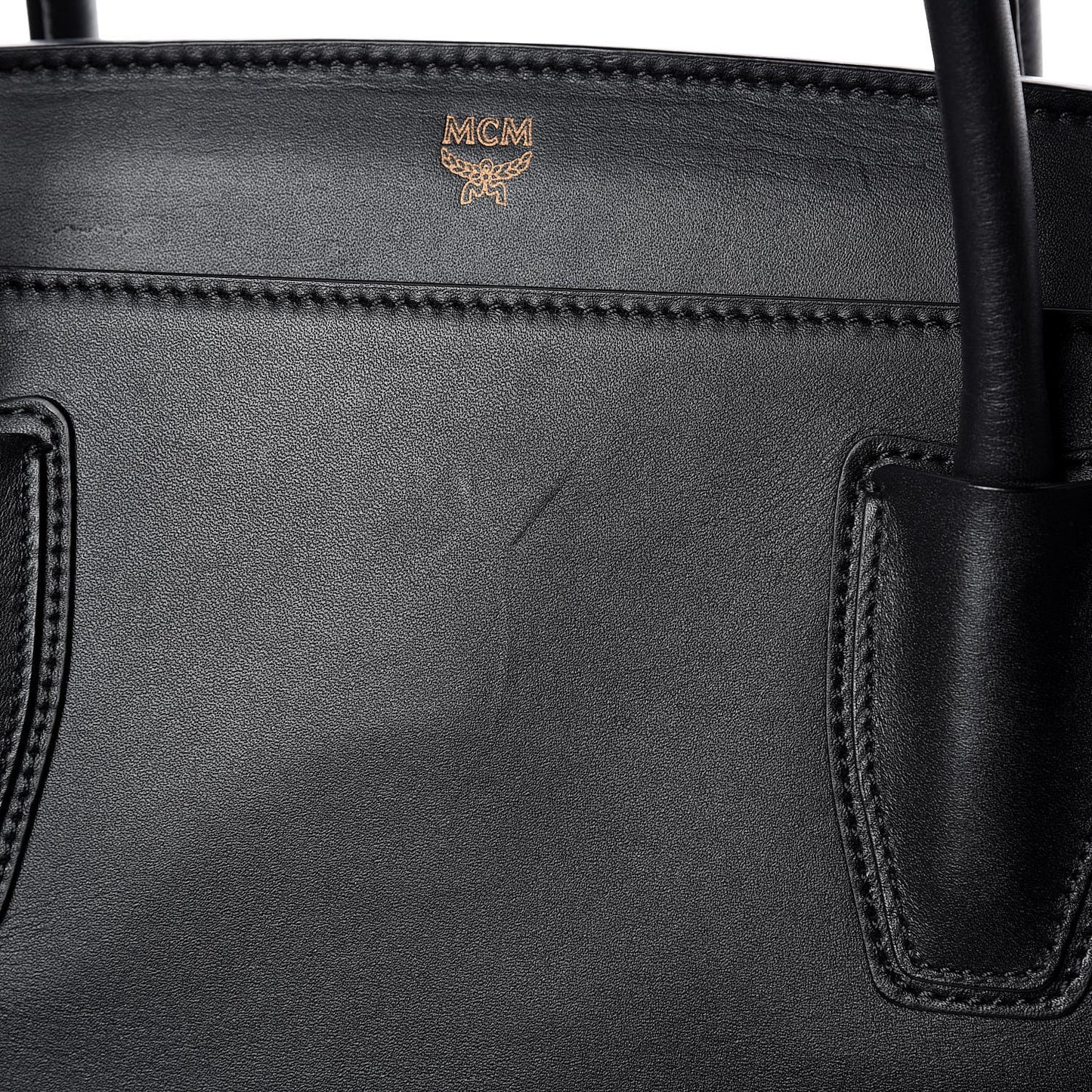 Calfskin Visetos Medium Kathy Tote Black