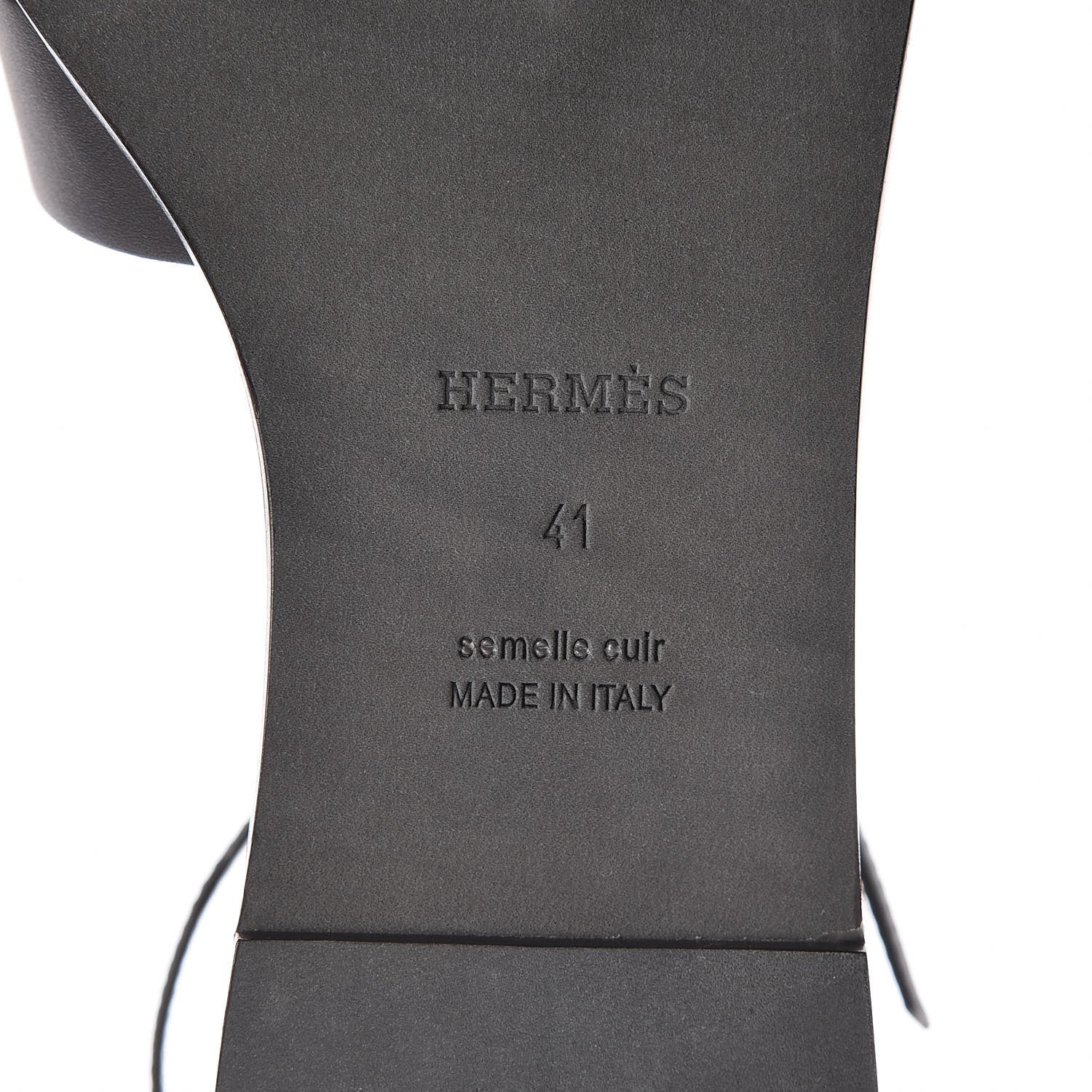 Hermes Calfskin Santorini Sandals 41 Black 5 of 8