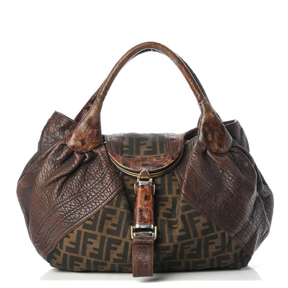 Fendi Zucca Nappa Nuvolata Vitello Tortuga Spy Tobacco Moro 1 of 18